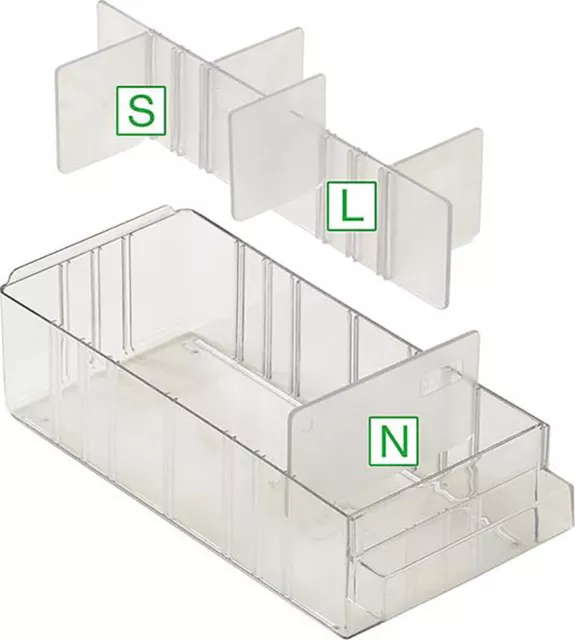 raaco Trennwand Satz a 60 Stk. für Schublade Typ