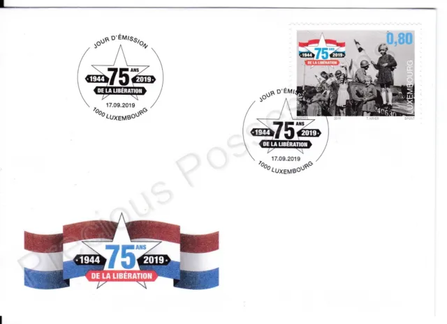 Luxembourg Fdc First Day Cover 2019 Liberation 75Th Anniversary