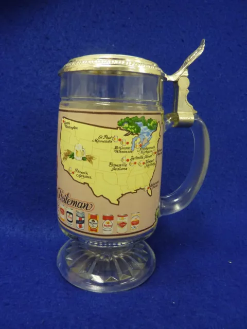 G Heileman Brewing Company House Of Heileman Glass Mug With Lid And Footed Base