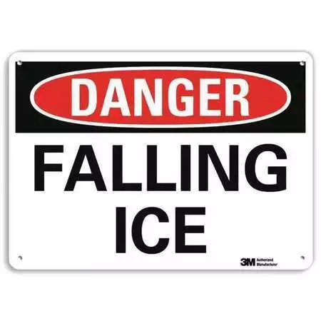 Lyle U3-1464-Ra_10X7 Reflective  Icy Conditions Sign, 7 In Height, 10 In Width,