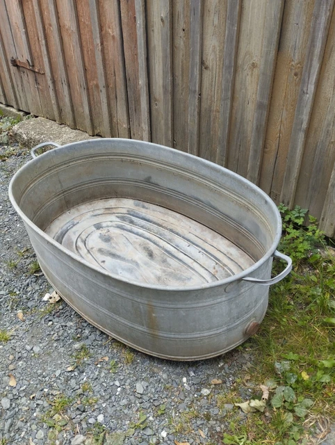 alte Zinkwanne ,Badewanne, Waschwanne Pflanzkübel,Zink