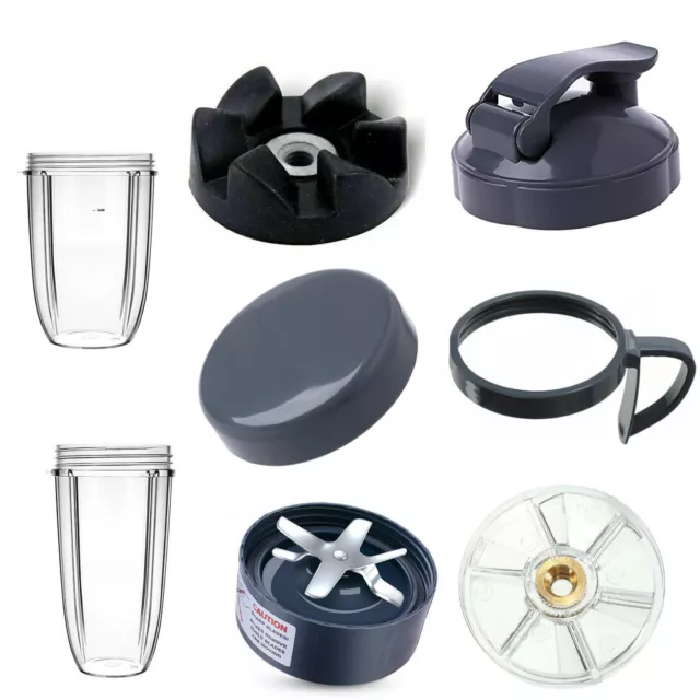 for NutriBullet 600W 900W Accessories Parts Cups Jar Lid Handle Blade Gears Set