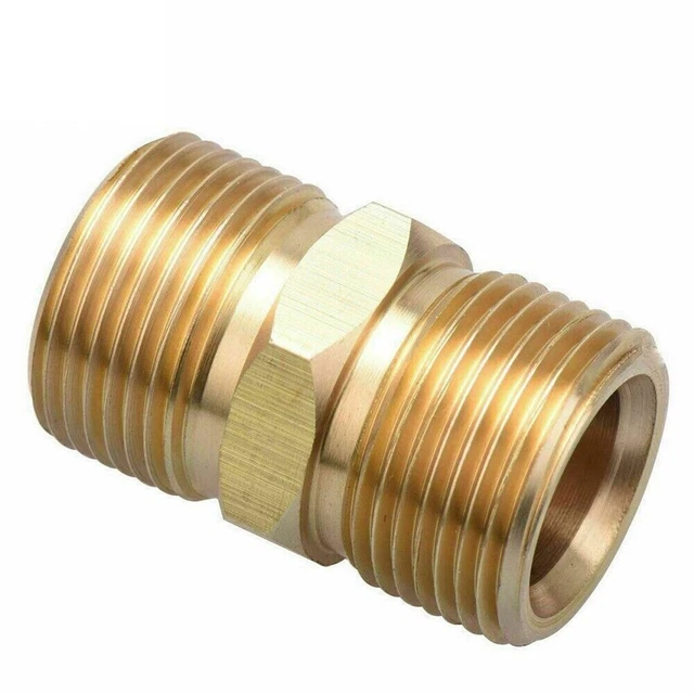 M22/15 Mm To Male Adaptor Power Pressure Washer Pump Hose Outlet For New