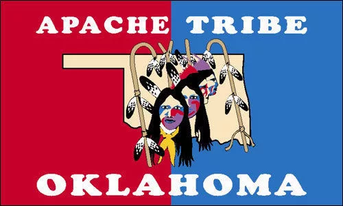 Apache Indian Tribe Oklahoma Flag 5" Helmet Bumper Sticker Decal Made In Usa