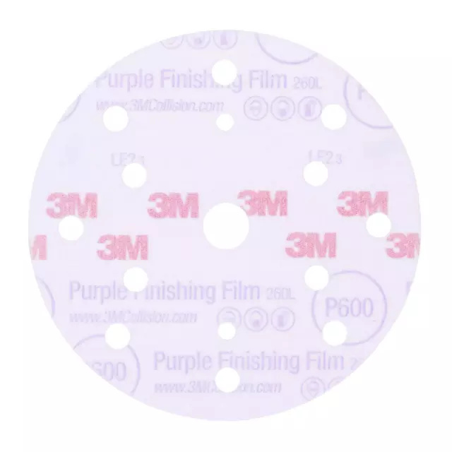 3M Hookit 260L+ Purple Schleifscheiben 15-fach gelocht ø150 mm P600 (50Stk)