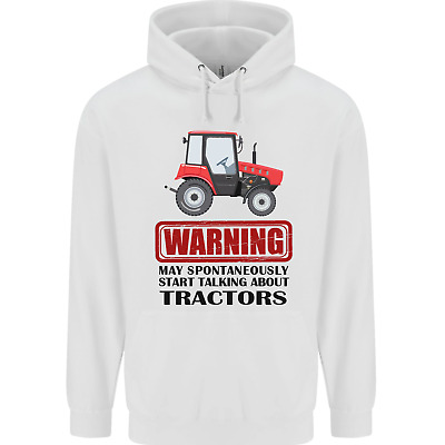 May Talking About Tractors Funny Farmer Mens 80% Cotton Hoodie