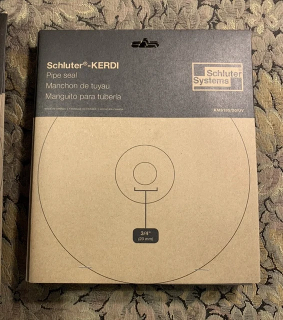 SCHLUTER KERDI PIPE Seal 3/4 and Mixing Valve Seal 41/2" 16 Piece Lot