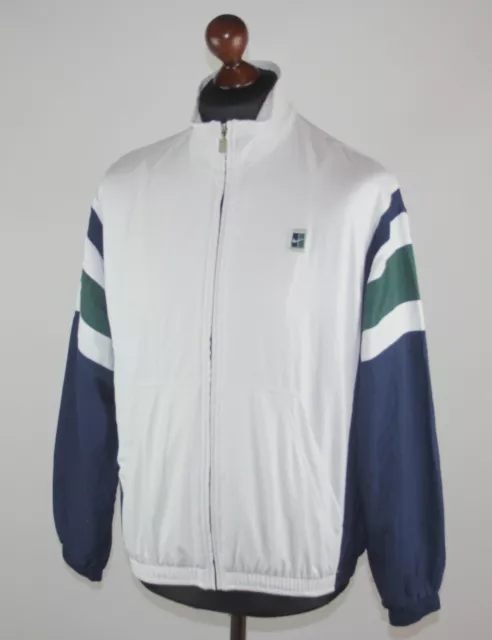 Vintage Nike Court tennis white training jacket Size M Agassi Sampras Style