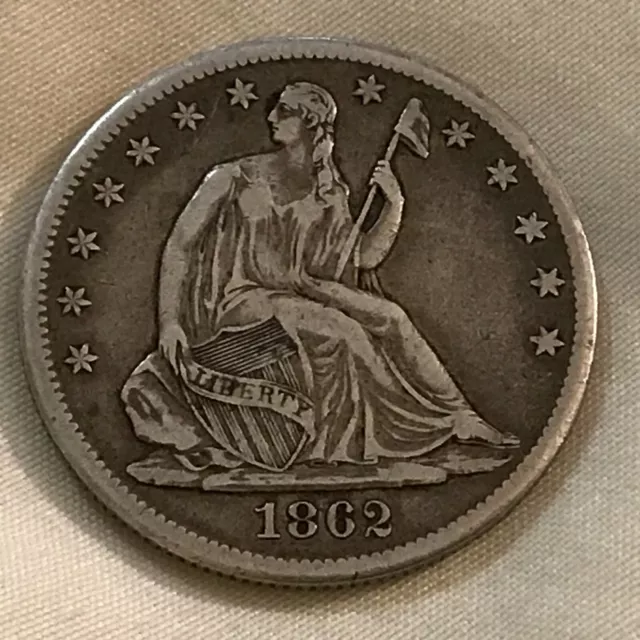 1862-S Silver U.S. Seated Liberty Half Dollar