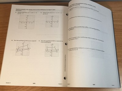 2 books: Integrated Mathematics Volume 1 & 2 by Houghton Mifflin Harcourt, 2015 10
