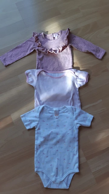 3x Bodys Mädchen, 1x langarm, 2x kurzarm, Gr. 74 80, neuwertig, u.a. v. Noa Noa