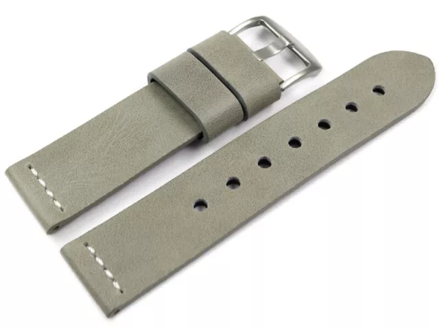 Bracelet de montre haut de gamme - cuir de veau - gris 18,20,22,24 mm NEUF