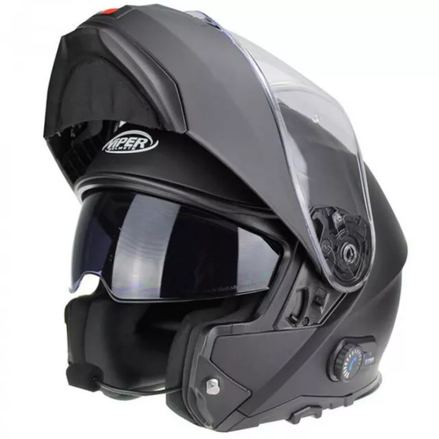 Viper Rs-V191 Blinc Bluetooth Flip Front Motorbike Motorcycle Crash Dvs Helmet