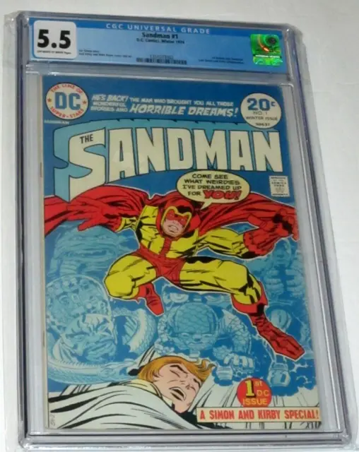 Dc Comics Sandman 1974 #1 Jack Kirby Cover 1St Appearance Cgc Graded 5.5 Slabbed