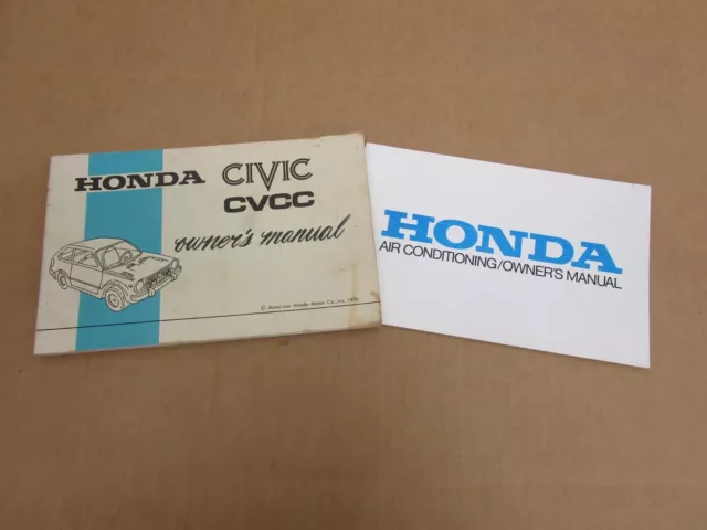 1977 Honda Civic CVCC owners manual ORIGINAL literature guide book