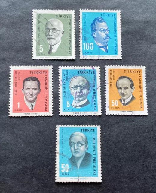 Turkey Türkye 1964-1966 - 6 used stamps - Michel No. 1904, 1908, 1986, 1992