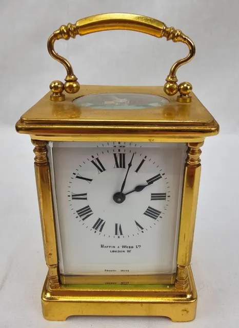 Mappin And Webb Brass Carriage Clock