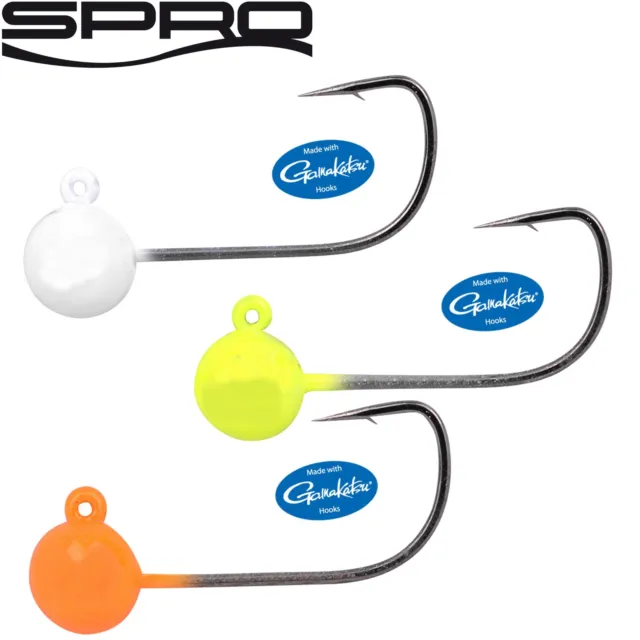 Spro Freestyle Tungsten Micro Jig 29 Glow weiß/gelb/orange - 3 Jighaken, Jigkopf
