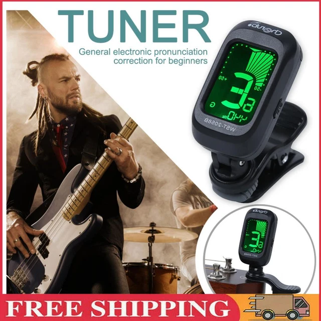 Violin Ukulele Bass Clip-on LCD Display Tuning for Beginners Stringed Musical