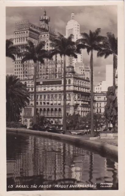 RPPC Postcard: Sao Paulo Brasil (Brazil) - Partial Panorama of City