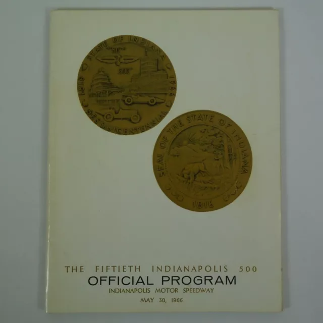 1966 Indianapolis 500 Program Graham Hill American Red Ball Lola / Ford