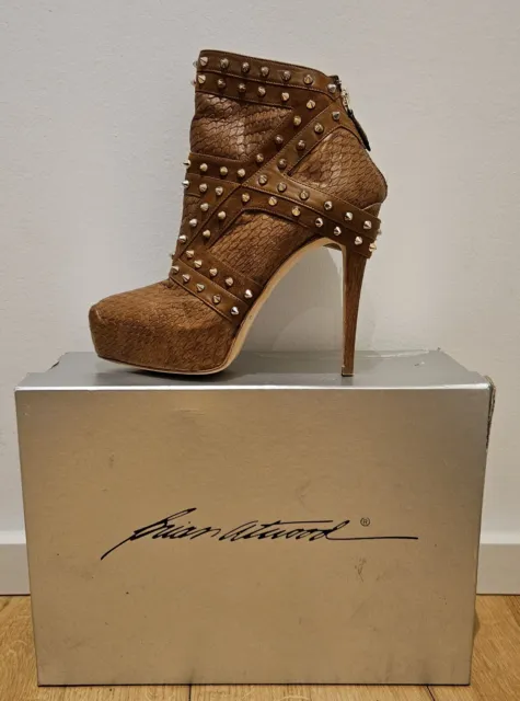 Brian Atwood Spike Heel Booties, Grösse: 37, Farbe: braun