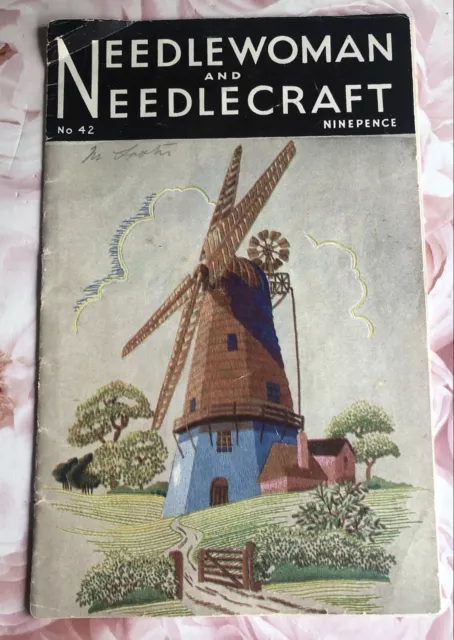 Preciosa revista vintage Needlewoman & Needlecraft no 43 década de 1950 costo original 9p