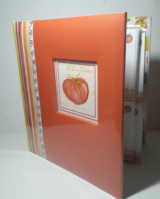 3 Ring Binder Recipe Card Holder Heirloom Tomatoes C R Gibson Cottagecore VTG