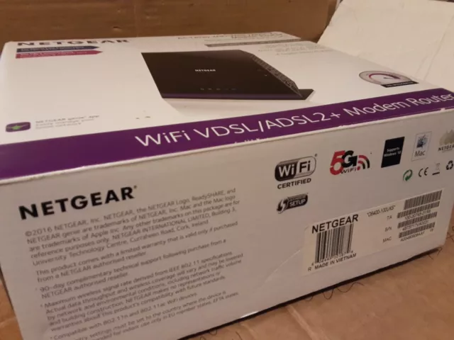 NETGEAR D6400 1300 MBPS Wireless AC1600 Router (D6400-100UKS).