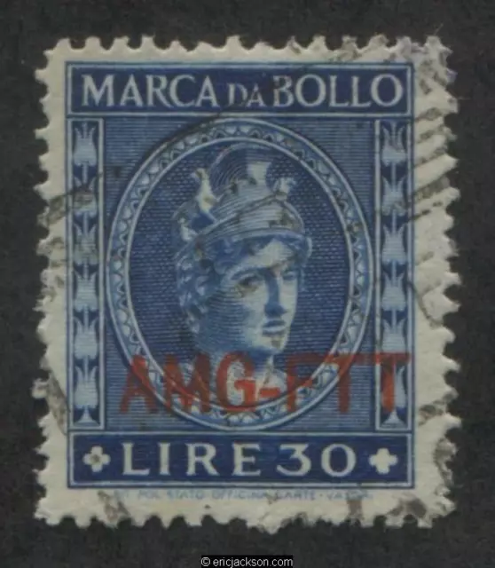 AMG Trieste Fiscal Revenue Stamp, FTT F76 used, VF
