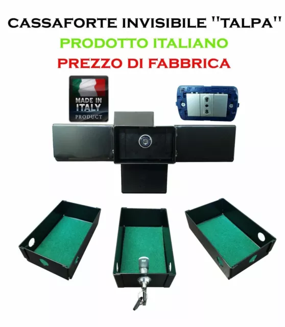 Cassaforte Talpa Invisibile A Muro Sicurezza Nascosta 3 Cass.+Vano Prof. 15 Cm