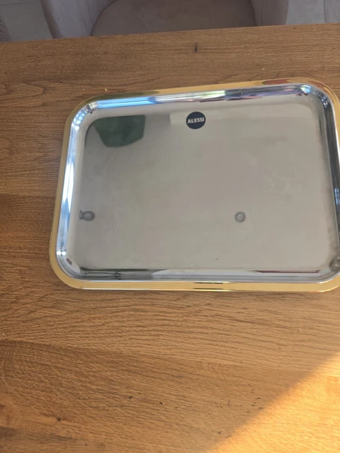 Grand Plateau De Service Sur Pied Guy Degrenne – Modèle Cosmos – Inox Argenté