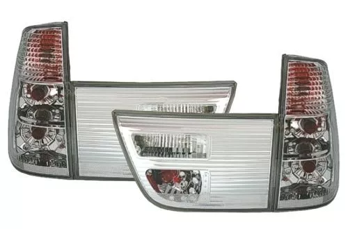 Clear Chrome Look Rear Tail Lights Lamps For Bmw X5 E53 1999-2006