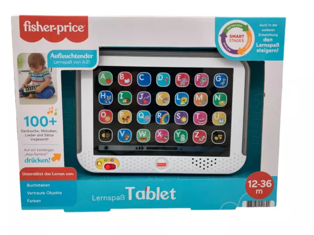 Fisher Price Tablet Spielzeug Kinder Lernspielzeug Lernen Lernspaß Pad Lernspiel