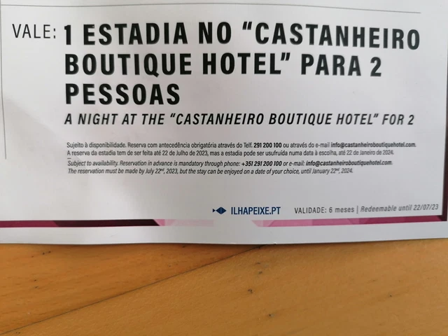 Hotel Gutschein Funchal Madeira 1 Nacht/Personen