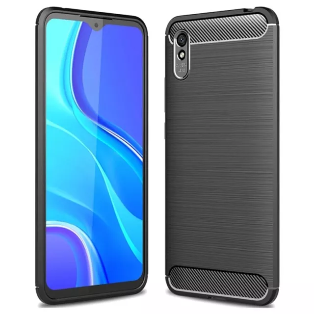 Etui Housse Coque Carbone TPU Silicone Case pour Xiaomi Redmi 9A