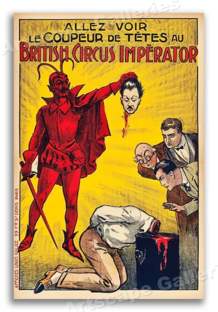 1930 British Circus Imperator Vintage Style Magic Poster - 24x36