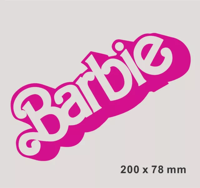 DECALCOMANIA ADESIVO DA Parete In Vinile Logo Barbie Rosa Calda EUR 3,32 -  PicClick IT