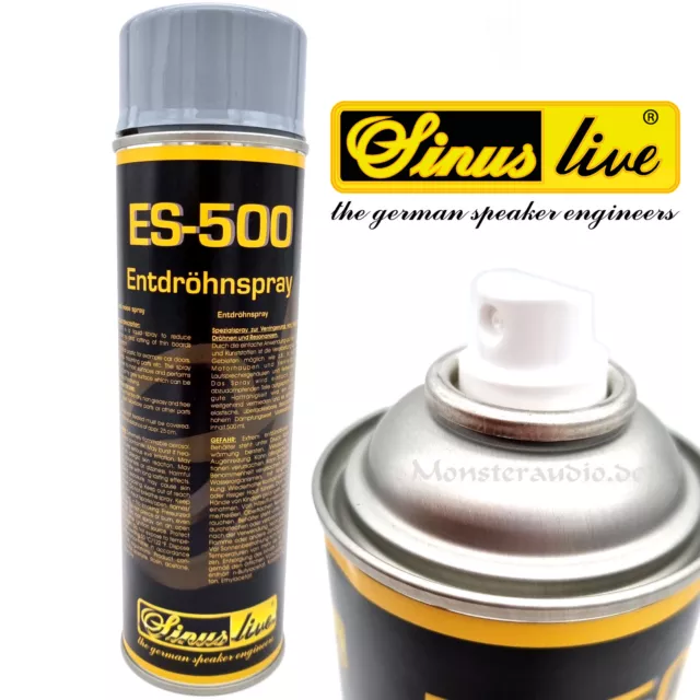 Sinuslive ES500 Entdröhnspray 500ml Klappern Dröhnen Resonanzen Auto Tür-Dämmung