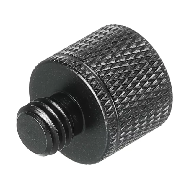 Mic Stand Adapter 1/4 Female to M8 Male Camera Screw Thread Adapter Black