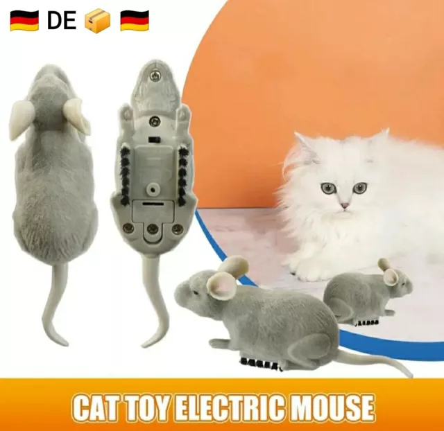 Maus Roboter Katzenspielzeug Automatisch  interaktiv Elektrisch Cat Katzen Toy✔️