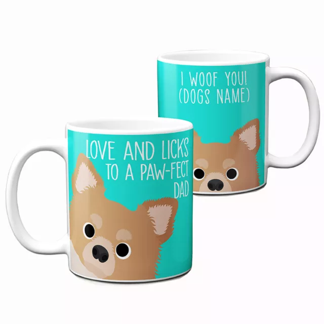 Personalised Chihuahua Mug Pet Cup Fathers Day Dog Valentines Day 2022 CPD14