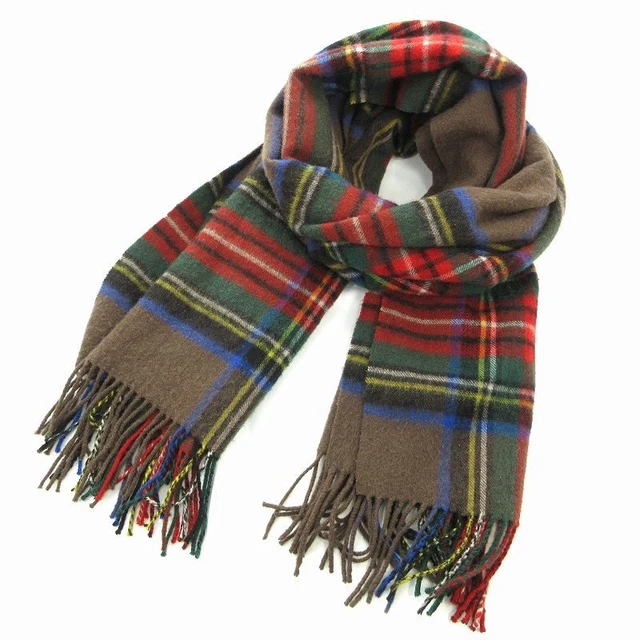 新品未使用◆ DOORS TWEED MILL　wool stole TWEEDMILL STOLE SCARF Large Wool Red / Tz Women $141.24