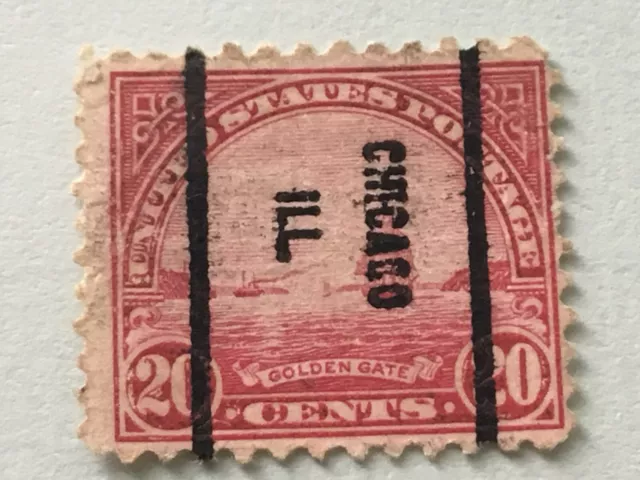 us stamp 20 CENTS used with black CHICAGO ILL postmarks