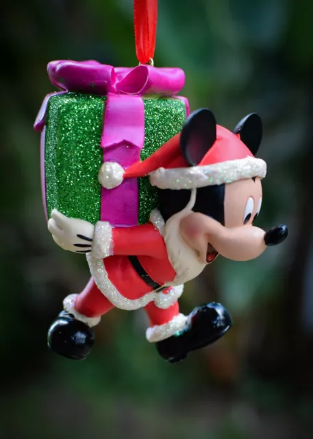 Disney 2011 Sketchbook Santa MICKEY MOUSE CHRISTMAS PRESENT Gift Ornament NEW