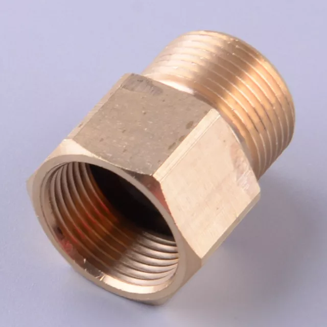 Pressure Washer M22 15mm Male Thread to M22 14mm Female Metric Brass Adapter A1