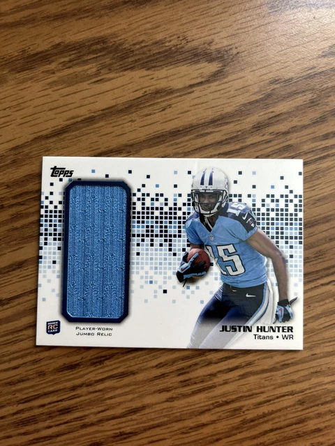 2013 Topps Rookie Jumbo Relic Justin Hunter #RJR-JH Rookie RC TITANS
