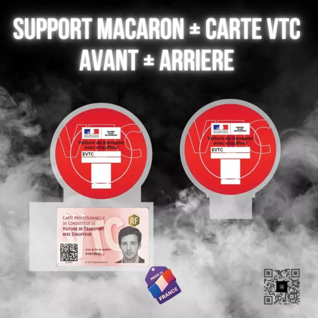 SUPPORT MACARON VTC / Avant + Arrière / Translucide EUR 14,90 - PicClick FR