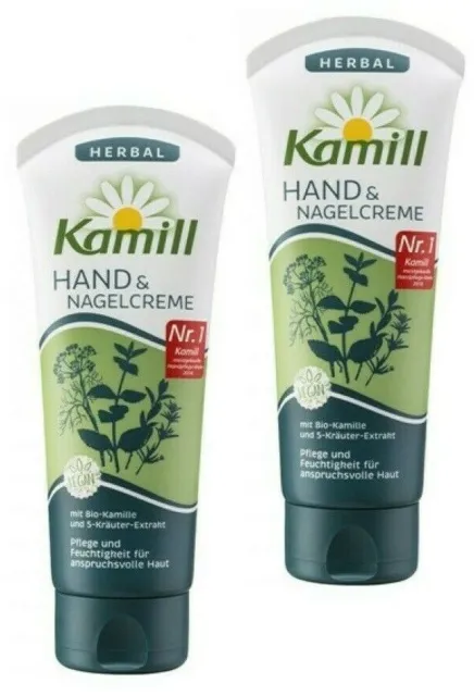 Herbal Kamill Hand & Nagelcreme  Nagelpflege   Maniküre Vegan Set 2 x 100 ml NEU