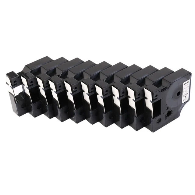 10Pcs Compatible for Dymo D1 Label Maker/Tape 45013 Black on White Label Ri A9L8